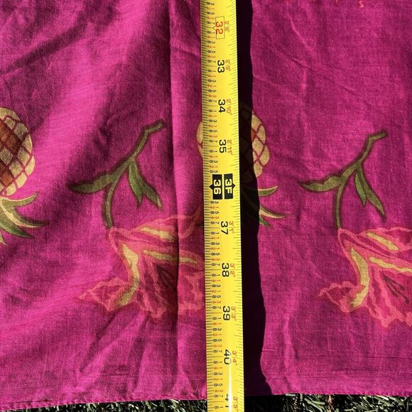 Simone Perele Sarong Bikini Wrap Pink Pineapple Swim Cover Up Scarf 100% Cotton - Picture 7 of 7